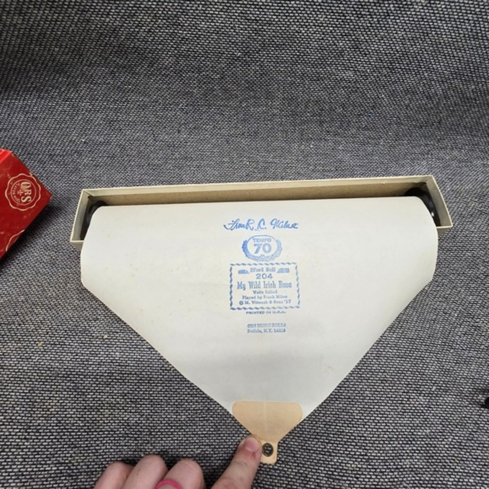 QRS Player Piano‎ Word Roll 204 My Wild Irish Rose Frank Milne Vintage 1917 Good